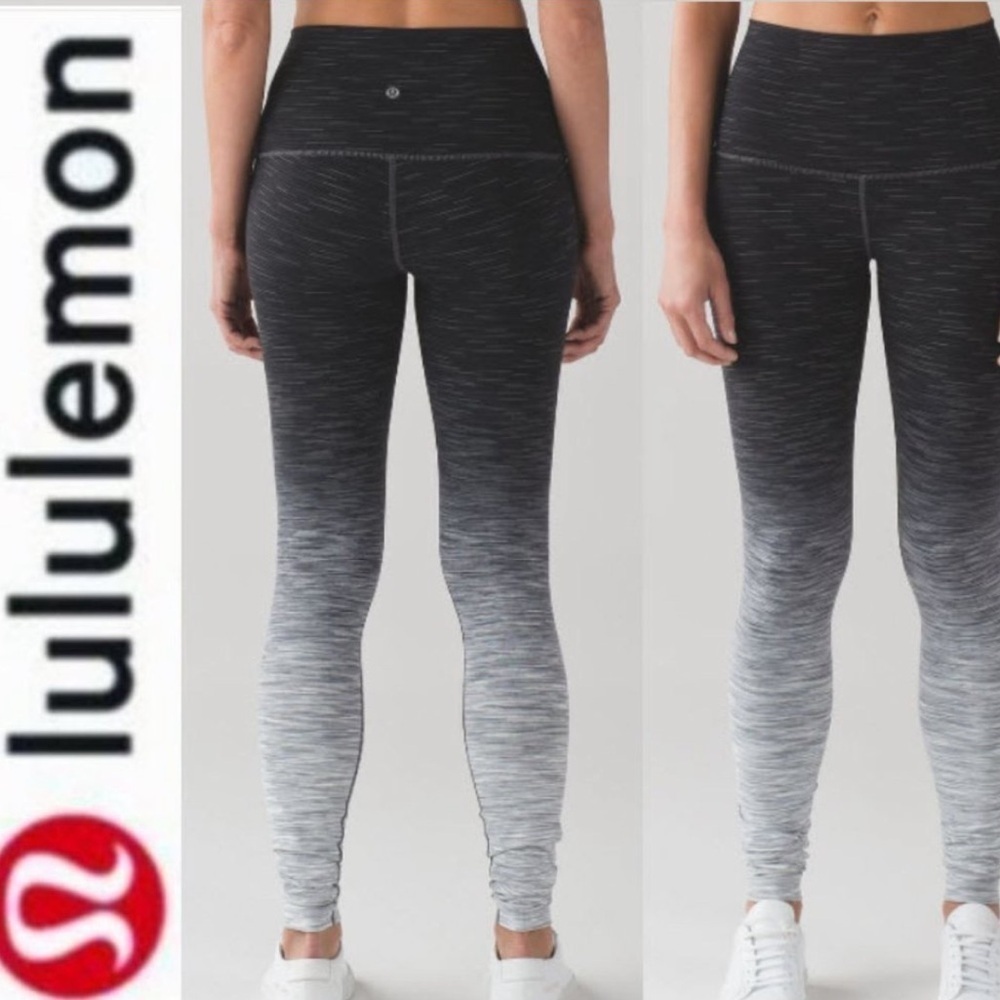 Lululemon Black White Wunder Under
Hi-Rise Tight Ombre Melange 4 long